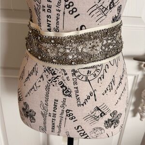 Wedding Dress Sash Swarovski Crystal Beads EC